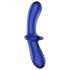 Satisfyer Double Crystal - Zweiseitiger Glasdildo (Blau)