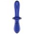 Satisfyer Double Crystal - Zweiseitiger Glasdildo (Blau)