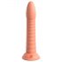 Dillio Wild Thing - přísavkový rýhovaný dildo (19 cm) - oranžový