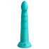 Dillio Slim Seven - přísavkový stimulační dildo (20 cm) - tyrkysový