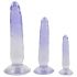 Kristallklar - Analdildo Set - 3 Stk. (transparent-blau)