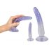 Kristallklar - Analdildo Set - 3 Stk. (transparent-blau)