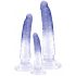 Kristallklar - Analdildo Set - 3 Stk. (transparent-blau)