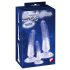 Kristallklar - Analdildo Set - 3 Stk. (transparent-blau)