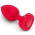 b-vibe Herz - Akku Analvibrator mit Fernbedienung (Rot)