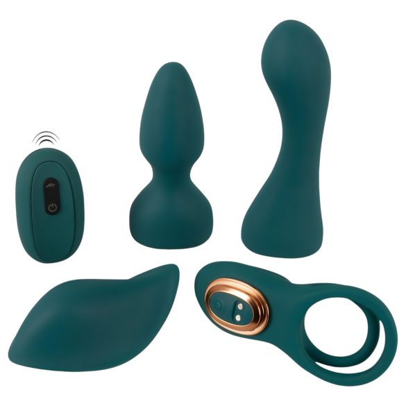 Paare Favorit - 4in1 variabler Vibrator mit Fernbedienung (türkis)