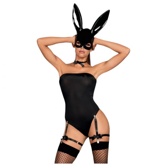 Obsessive OB7008 Sexy Bunny - kostým zajíčka (černý)