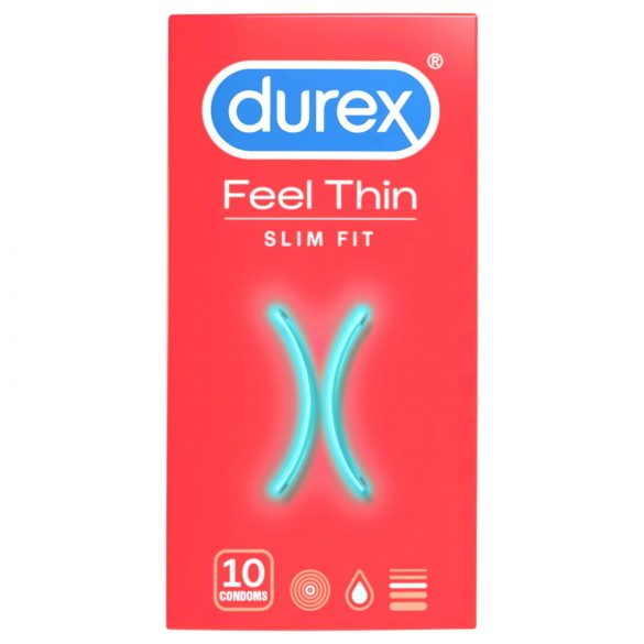 Durex Feel Thin Slim Fit – Natürliche Empfindung, 10 Stk.