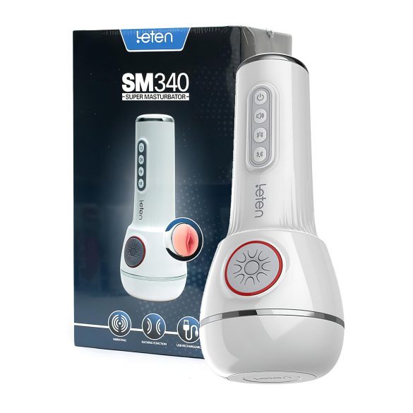 LETEN SM340 - Akku, Vibrator, Saugfunktionen, stöhnender Masturbator