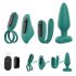 Sex HD - Akku-Fernbedienung, 4-teiliges Vibrator-Set (grün)