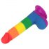 Lovetoy Prider - realistischer Dildo mit Hoden - 20cm (Regenbogen)