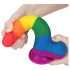 Lovetoy Prider - realistické dildo s varlaty - 20 cm (duhové)