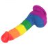 Lovetoy Prider - Realistischer Flüssigsilikon-Dildo - 19cm (Regenbogen)