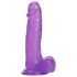 Tracy's Dog Jelly 8 - Haftbasis, lila Dildo mit Hoden