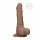 RealRock Dong 7 - Natürlicher Dildo mit Hoden (17 cm) - Dunkel Natur