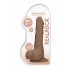 RealRock Dong 7 - realistické dildo s varlaty (17 cm) - tmavě přírodní