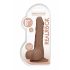 RealRock Dong 8 - Lebensechter Dildo mit Hoden (20cm) - Dunkles Natur.