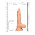 RealRock Dong 9 - realistické dildo s varlaty (23 cm) - přírodní