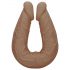 RealRock Double Dong 14 - dvojité dildo (36 cm) - tmavě přírodní