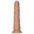 RealRock Slim - připínací, realistické dildo - 15,5 cm (tmavě přírodní)