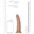 RealRock Slim - realistischer Dildo 15,5cm (dunkel natur)