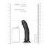 RealRock - Realistischer Saugnapf-Dildo - 15,5cm (Schwarz)