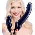 Strap U Revolver - schnurloses Strap-On Dildo (schwarz)