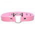 Master Series Kinky Kitty - Halsband mit Katzenkopf und Ring (Pink)