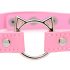 Master Series Kinky Kitty - Halsband mit Katzenkopf und Ring (Pink)