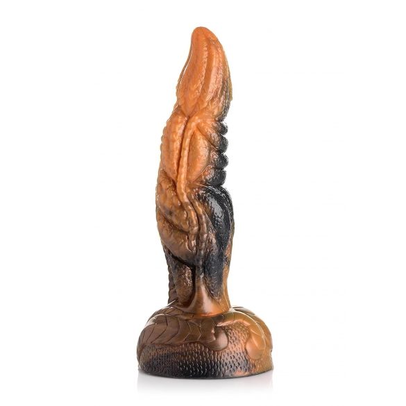 Creature Cocks Ravager - strukturované silikonové dildo - 20 cm (oranžová)