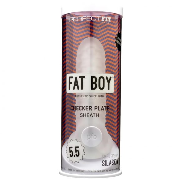 Fat Boy Checker Box - Penishülle (15cm) - milchweiß