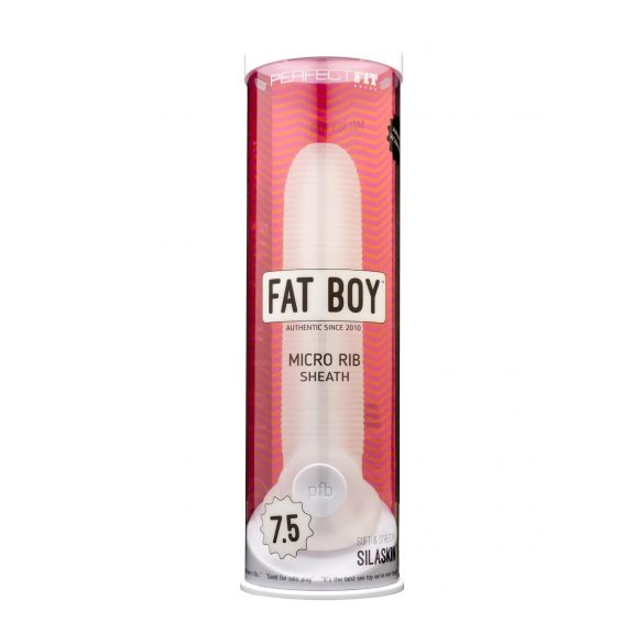 Fat Boy Micro Rillen - Penismantel (19cm) - milchweiß