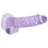 REALROCK - Transparenter realistischer Dildo - Lila (17cm)