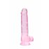 REALROCK - Rosa realistische Dildo - durchsichtig (19cm)