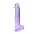 REALROCK - Transparenter lila Dildo (22cm)