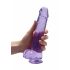 REALROCK - průsvitné realistické dildo - fialové (22cm)