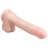 Easytoys - velké dildo s varlaty a přísavkou (29,5cm) - tělová barva