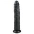 Easytoys - extra großer Dildo mit Saugfuß (28,5 cm) - Schwarz