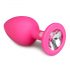 Easytoys Diamant Mini - Analplug (pink-weiß)