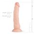 Real Fantasy Dylan - realistické dildo s přísavkou (23cm) - tělová barva