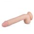 Real Fantasy Elvin - velké realistické dildo s přísavkou a varlaty (28cm) - tělová barva