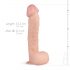 Real Fantasy Lexon - velké realistické dildo s varlaty a přísavkou (33cm) - tělová barva