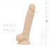 Real Fantasy Percy - připínací, realistické dildo (17,6 cm) - přírodní