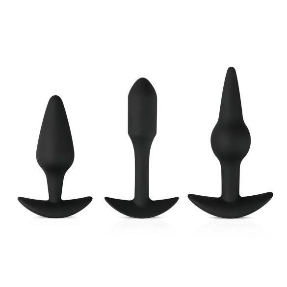 Easytoys Vergnügungsset – Vielseitiges Anal-Plug-Set (Schwarz)