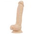 Real Fantasy Ashton - varlatový, realistický dildo - 20,5 cm (přírodní)