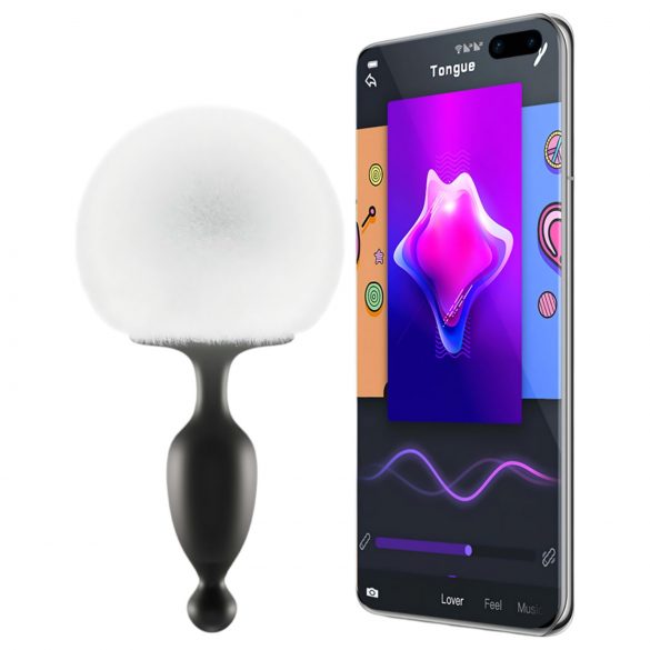 Magic Motion Häschen - Smarter Analvibrator mit Puschelschwanz (weiß)